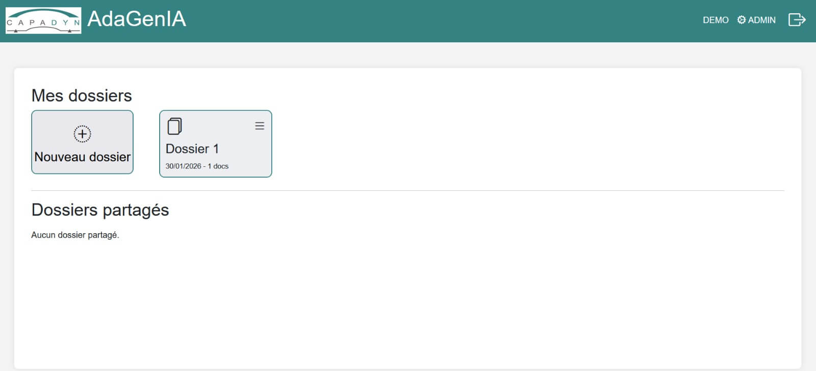 Gestion des dossiers GENIA